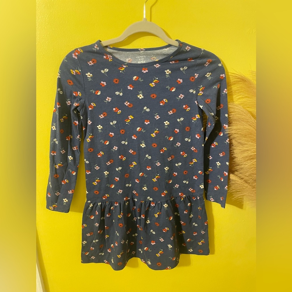 Floral Kids Dress in Blue